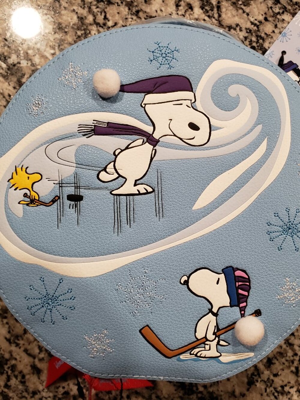Vera Bradley Peanuts Whimsy Cosmetic Bag Travel Case SKI SLOPE SNOOPY NWT